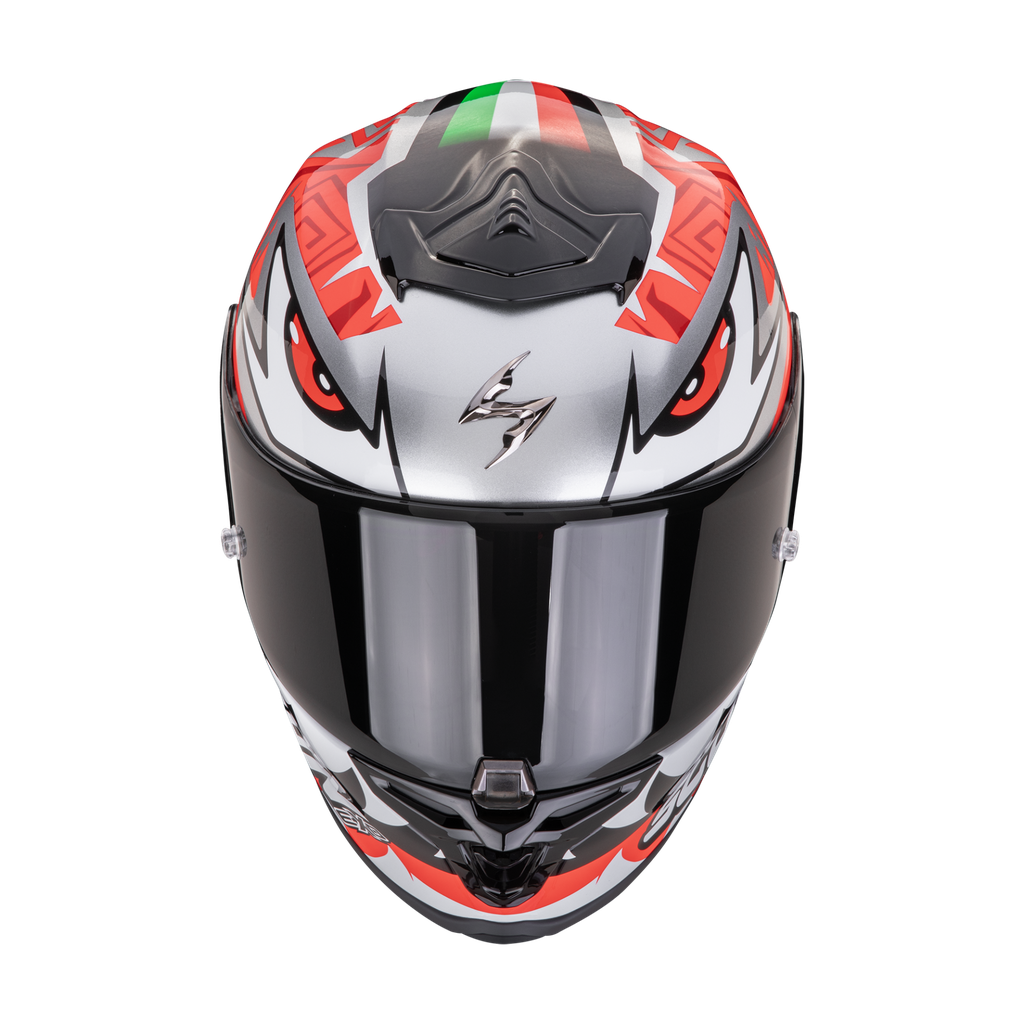 CASQUE EXO R1 EVO ZACCONE REPLICA ARGENT-NOIR-ROUGE