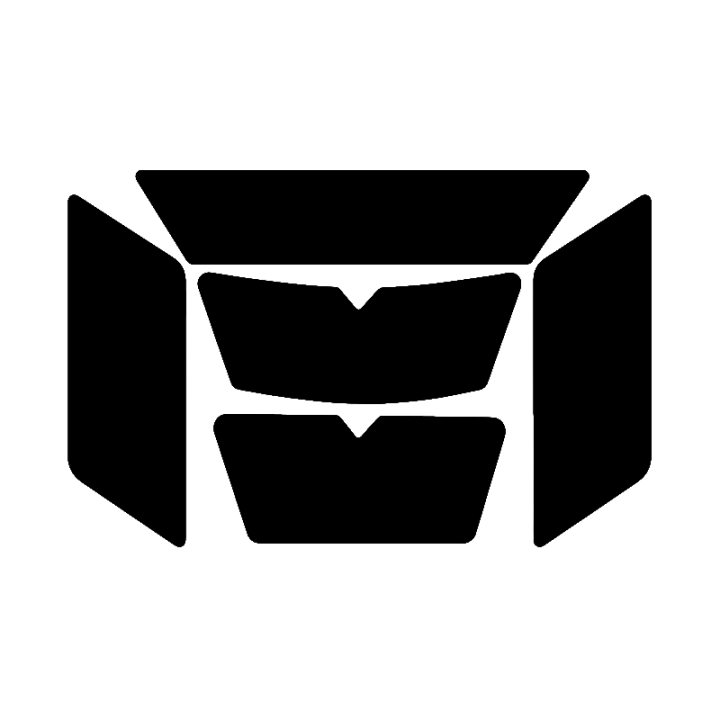 [3700355971068] 5 Stickers Réfléchissants Repositionnables Noir